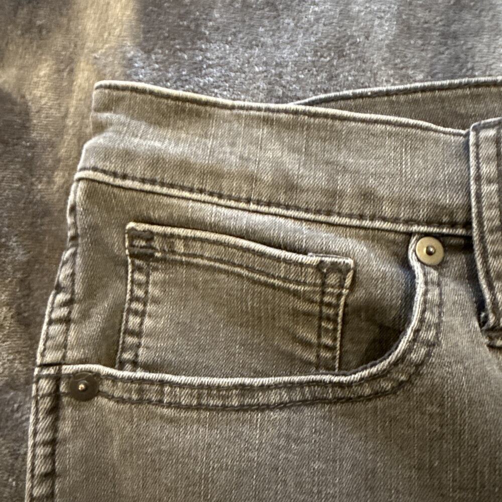 Madewell Gray Faded Black Stovepipe Straight Leg Raw Hem Jeans, Size 29 - Picture 5 of 15